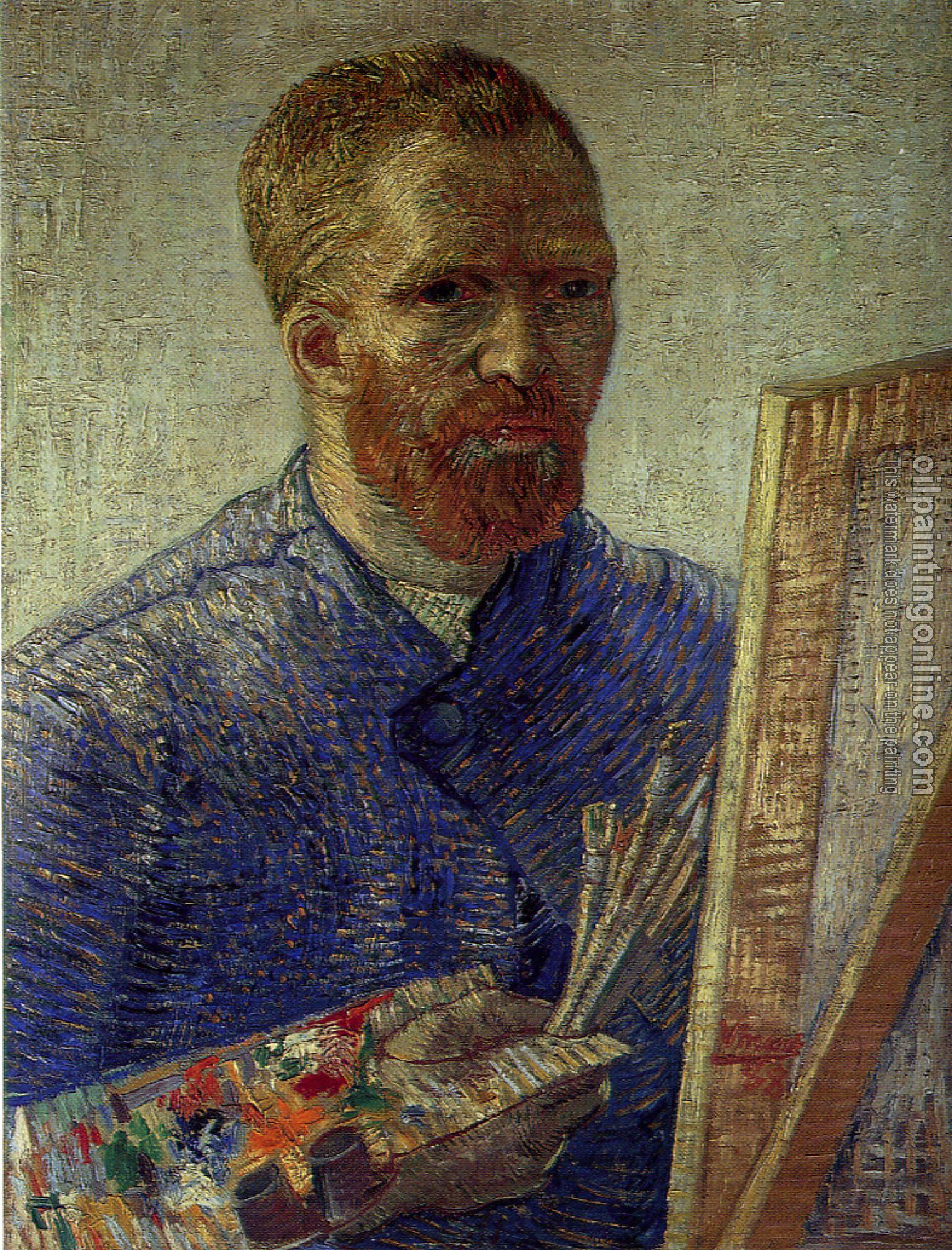 Gogh, Vincent van - Self-Portrait in Front of the Easel